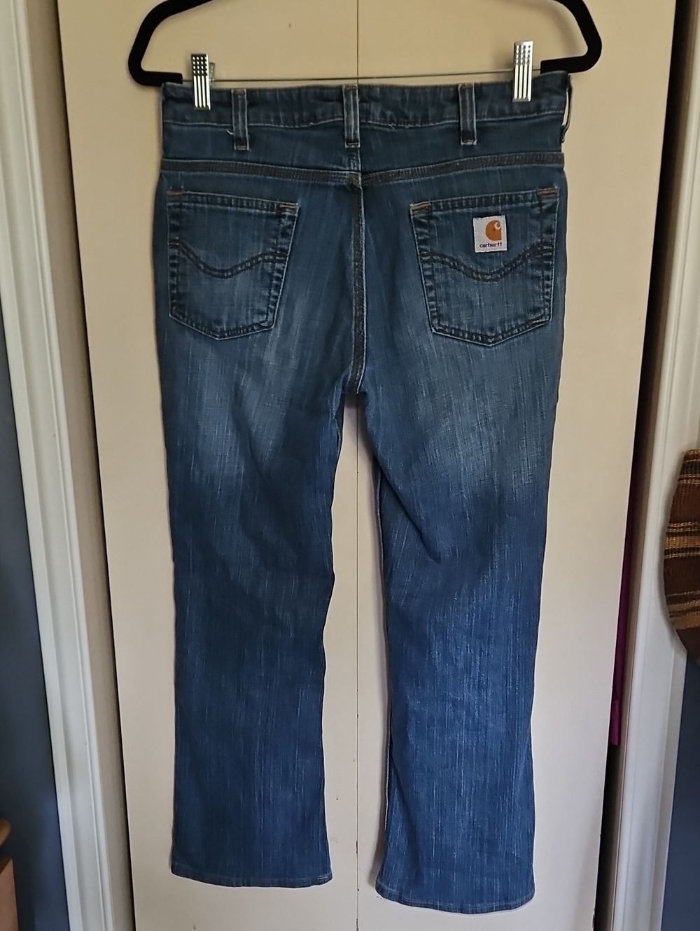 Carhartt Women’s Mid Blue Boot-Cut Jeans W16Max L30 R9.25